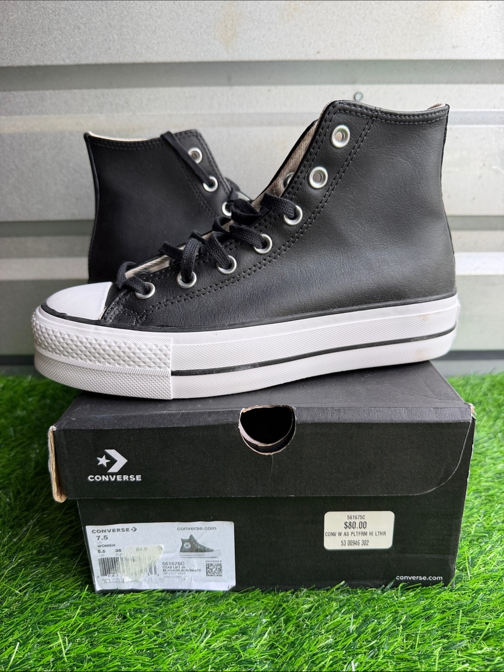 Converse Women Black High-Top Platform Sneakers
